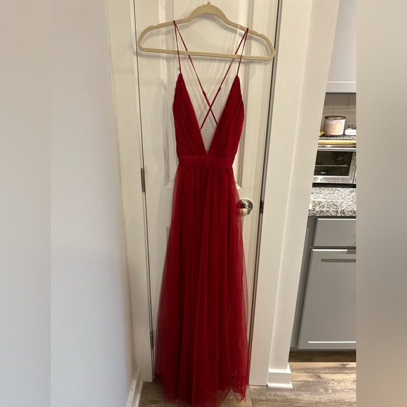 Windsor Elisabeth Pleated Tulle Formal Dress - Picture 4 of 6